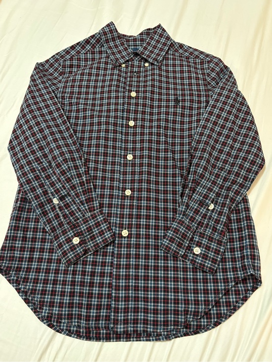 Ralph Lauren Other - Ralph Lauren Boy’s Black Blue Red Plaid Button-Down Shirt 8
